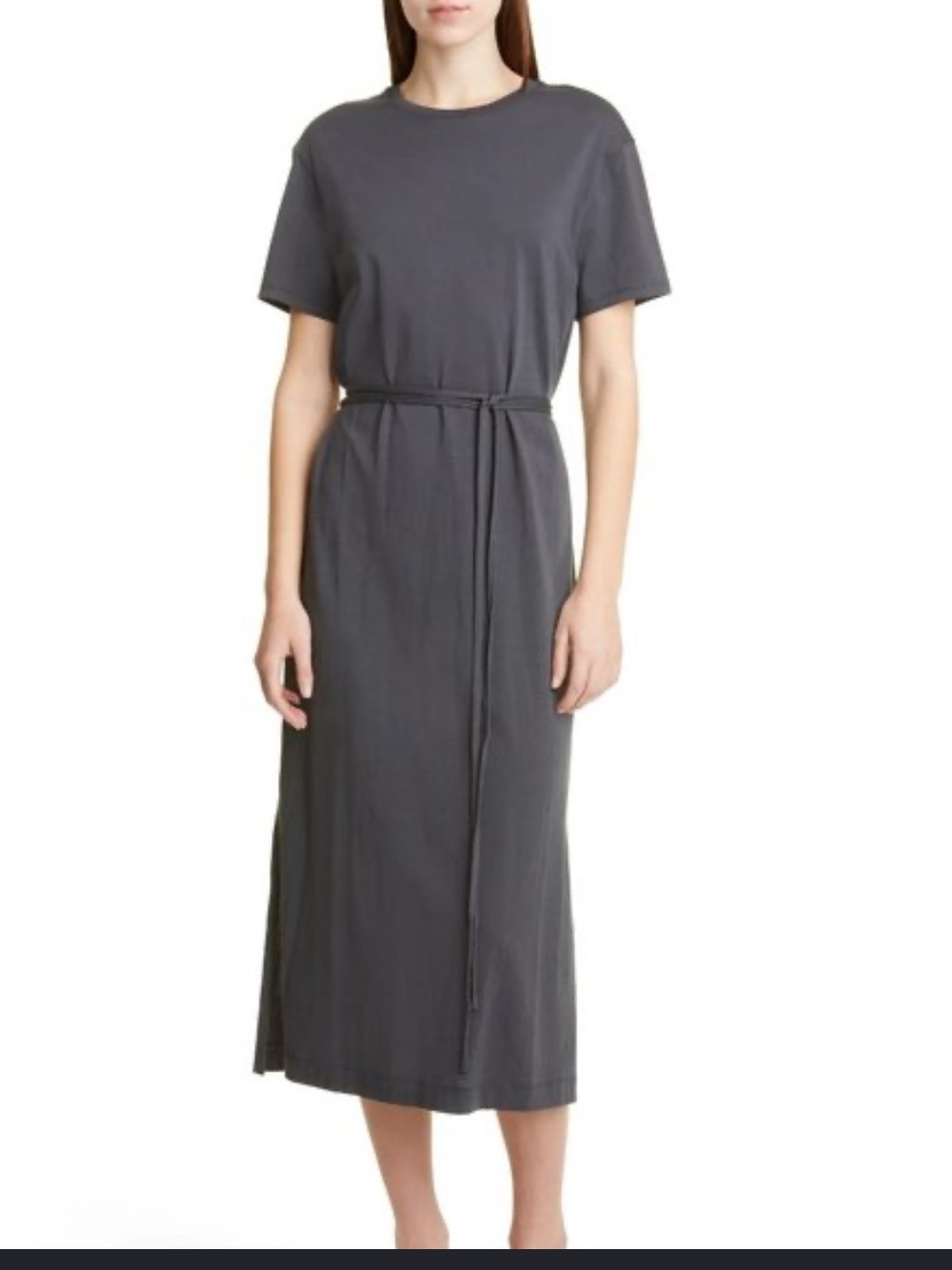 Vince Belted Pima Cotton Midi Dress Size Large